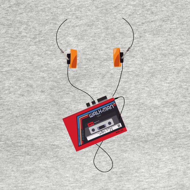 eighties Walkman with headphones by BOEC Gear